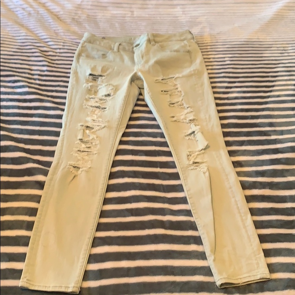 AEO distressed jeggings
